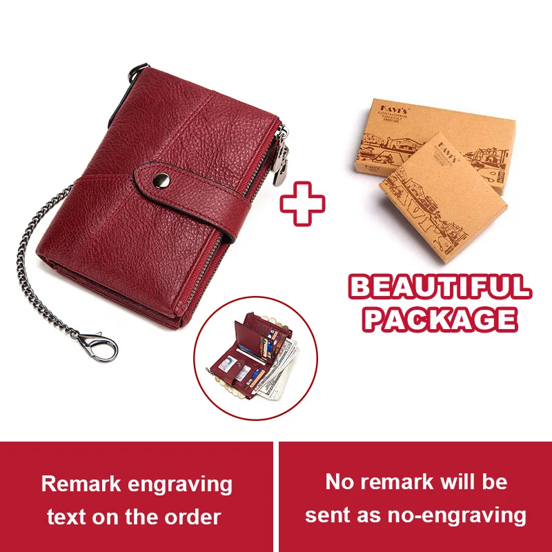 Chain and BOX KAVIS, сделай сам, гравировка, Rfid, мужской кошелек, Cuzdan, с цепочкой, кошелек для монет, короткий, мужской, сумка для денег, держатель для карт, маленький, Portomonee - Цвет: Chain and BOX