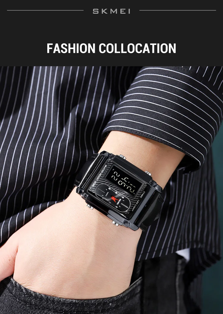 SKMEI 1868 Multiple Time Digital Analog Watch description image 10