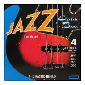 

Jf364 jazz flat strings for bass guitar, nickel, flat braid, 44-96, Thomastik
