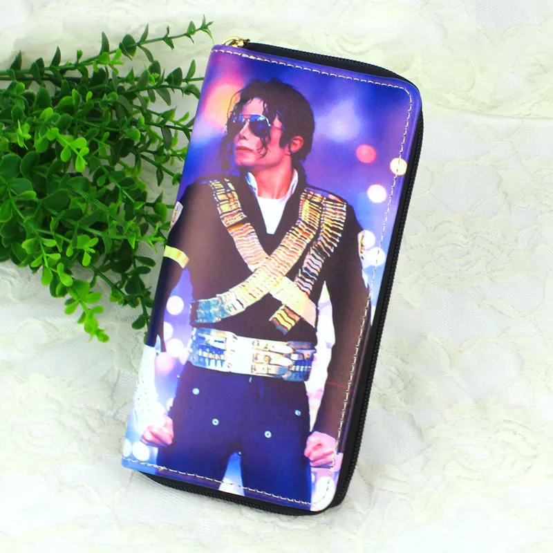 Michael Jackson Patten Women Wallets Pocket Soft PU Leather Coin Purse Lady Moneybags Cards Holder Clutch Wallet Bags Billfold