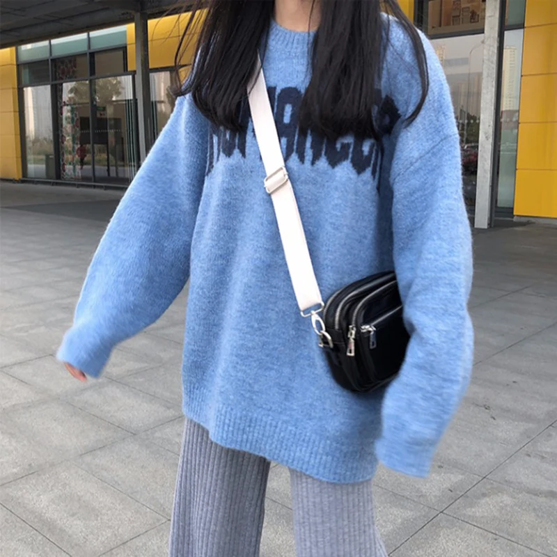 Осенние женские свитера, мягкий пуловер Kawaii Ulzzang, женский свитер для колледжа, корейский Harajuku, одежда для женщин, зимний теплый топ