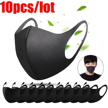 

10Pcs/lot Pollution Mask Anti Air Dust And Smoke Pollution Masks With Earloop A Washable Respirator Mask Made For Men Women Kids
