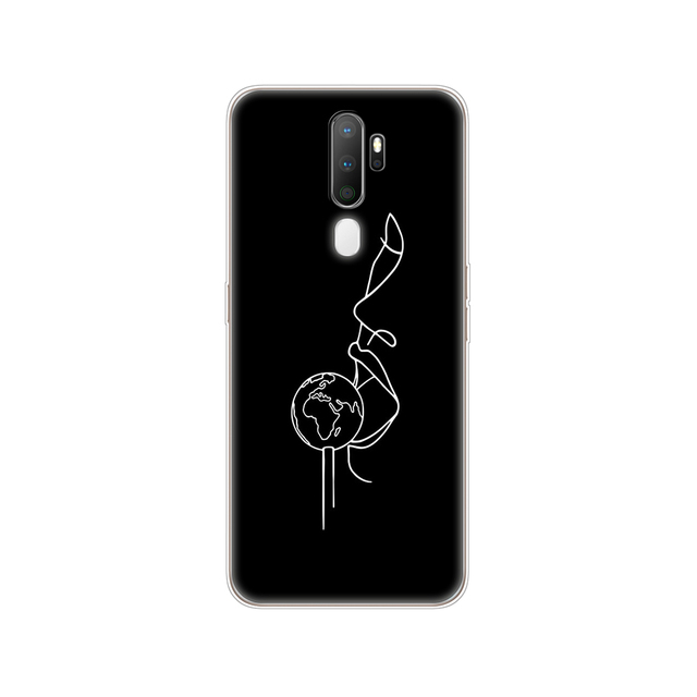 For Oppo A9 A5 2020 Case Soft TPU Phone Shell Back For OPPOA9 OPPOA5 A 9 Coque A 5 Cover Silicon Protective Funda 6.5" cat