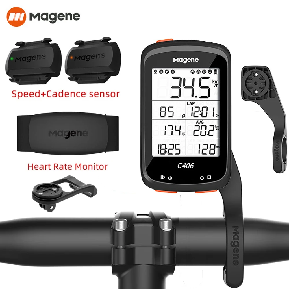 Велосипедный компьютер MAGENE беспроводной GPS-датчик частоты сердцебиения педаль