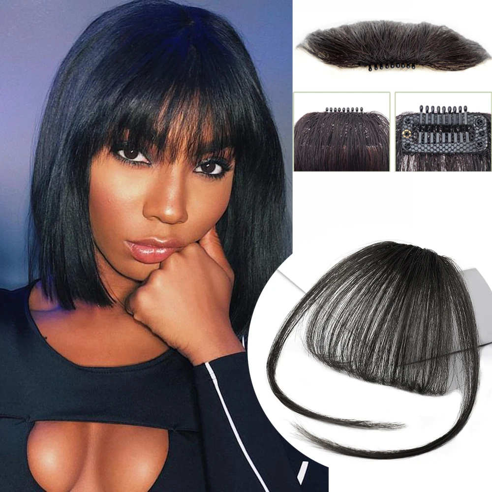 Synthetic Bangs Air Bangs Clip In Hair Extension for Women