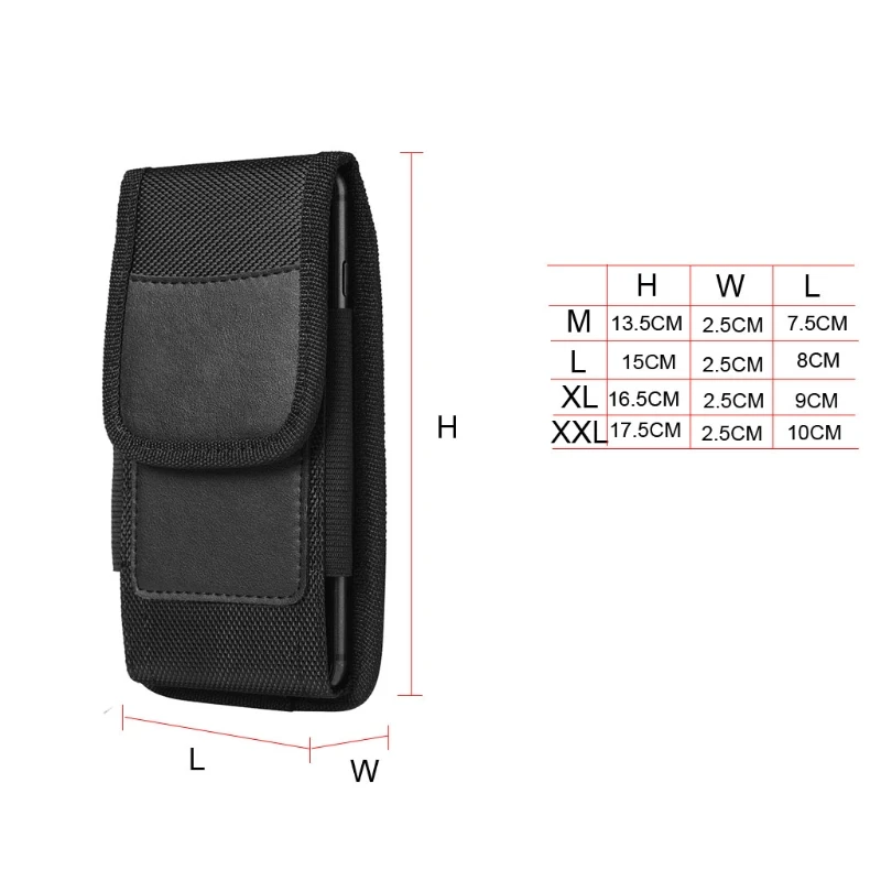 Mobile Phone Waist Bag Men Women Small Nylon Cell Phone Holster Storage Waist Fanny Pack Purse with Belt Loop Bum Bag 4 Size