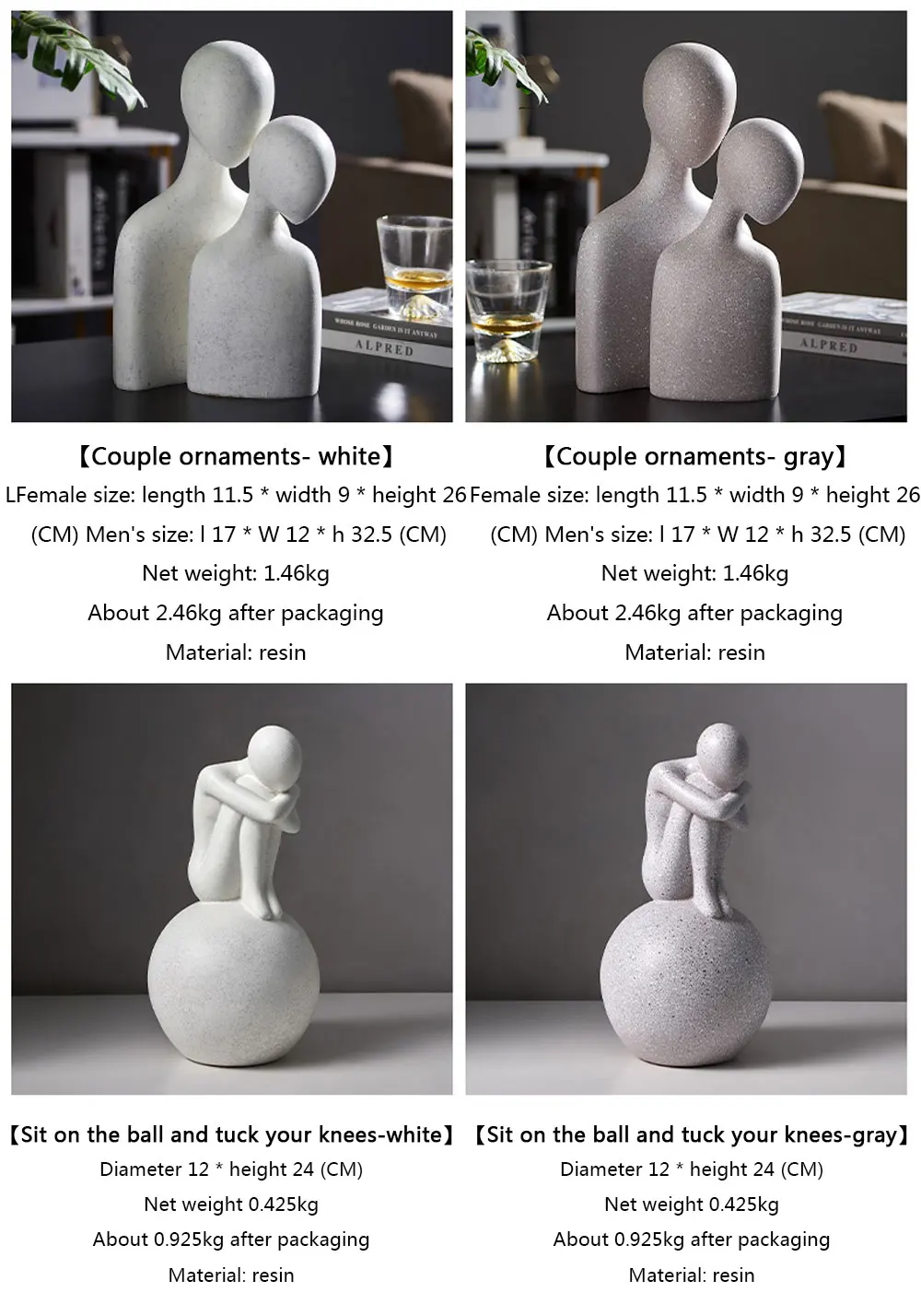 Statue deco,Figurines abstraites en céramique, décoration de la maison