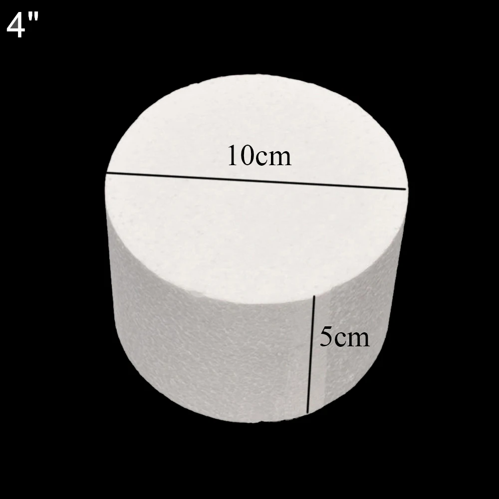 4inch 1 шт. легкие формы для торта из пенополистирола, кухонные аксессуары, вечерние инструменты для украшения своими руками - Цвет: 4inch