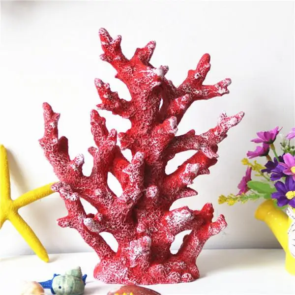 Sea Themed Reef Coral Aquarium Decor Corals Ornaments Fish Tank Underwater Decoration Pet Supplies 10inch Height 