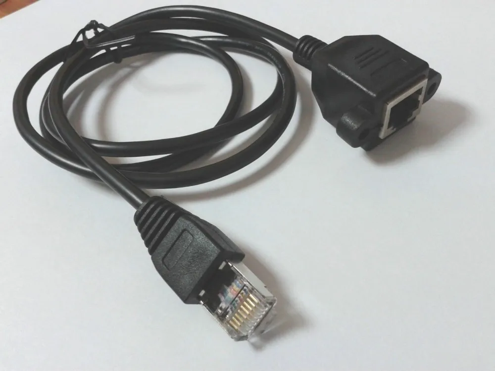 10 шт. кабель RJ45 мужчин и женщин винт Панель Крепление Ethernet LAN расширение сети разъем