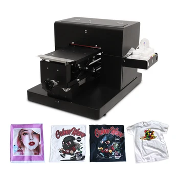 Günstige T-Shirt Drucker A4 DTG Flachbettdrucker Multicolor Für Dunkle Und Licht Kleidung Druck Mit Textil Tinte