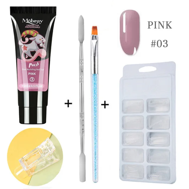 Conjunto de Unhas Conjunto de Escova de Dedo Unha Extensão uv Gel Polonês Construção Rápida Unhas Design 5 Pçs - Kit 5 Gel para unhas