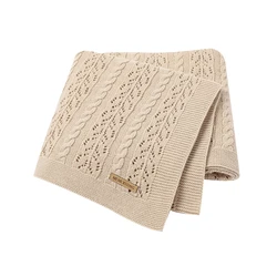 Baby Blankets Knitted For Newborn Boy Girl Muslin Swaddle Wrap Blanket Super Soft Toddler Infant Stroller Bedding Quilt 100*80CM