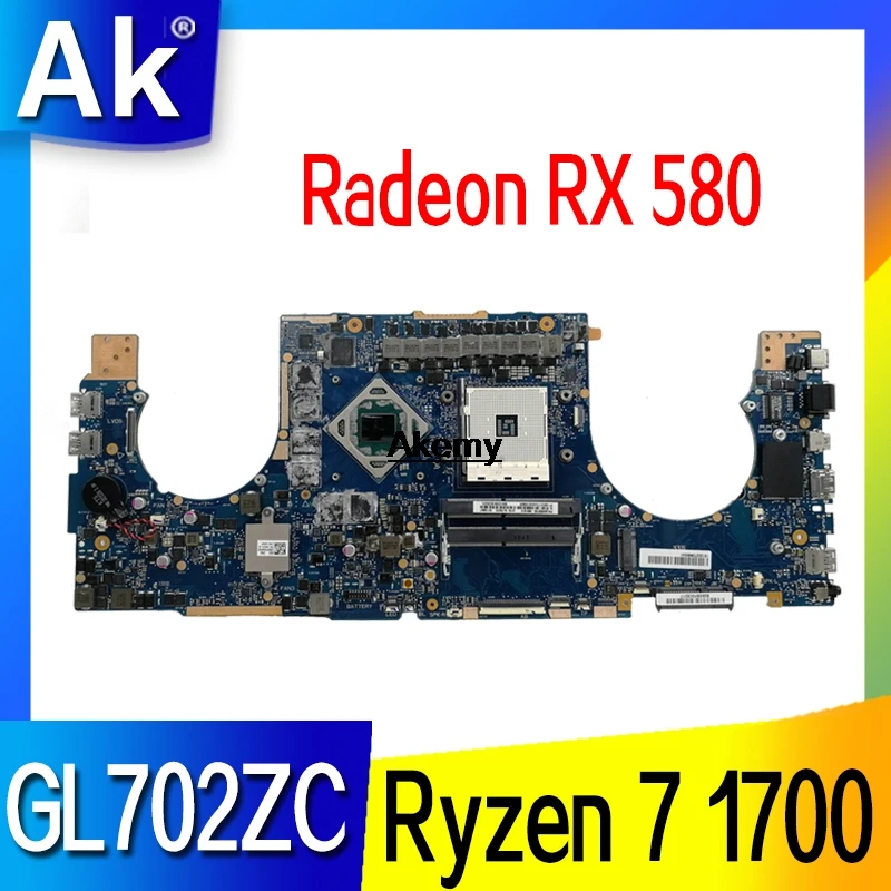 buy GL702ZC Motherboard Ryzen 7 1700U Radeon RX 580 For ROG ASUS S7ZC GL702ZC Laptop motherboard GL702ZC Mainboard
