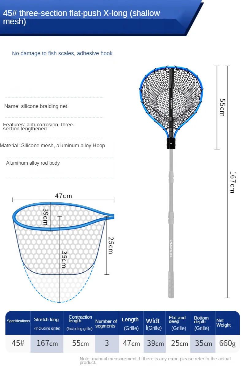 High Quality Folding Hand Net Fishing Net Silicone Fishing Net With  Aluminum Alloy Handle Extension Rod Fishing Net Fishing Gear - AliExpress