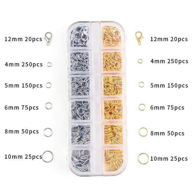 Accessories Jewelry Findings Set Clip Buckle Open Jump Ring Lobster Clasp Earring Hooks DIY Jewelry Making Supplies Kit