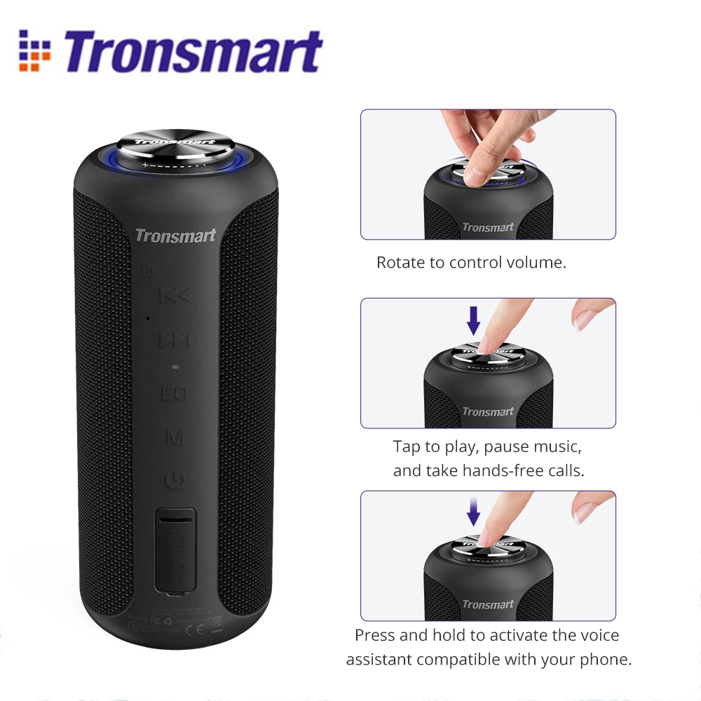 Tronsmart T6 плюс держатель серии Upgraded Bluetooth Динамик 40 Вт Портативный NFC соединение True