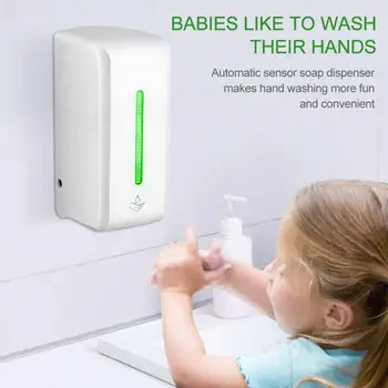 

850ML Hand Disinfection Device White Touchless Wall-mounted Soap Dispenser Dropper Liquid Hand Cleaner Machine Automatic Sensor