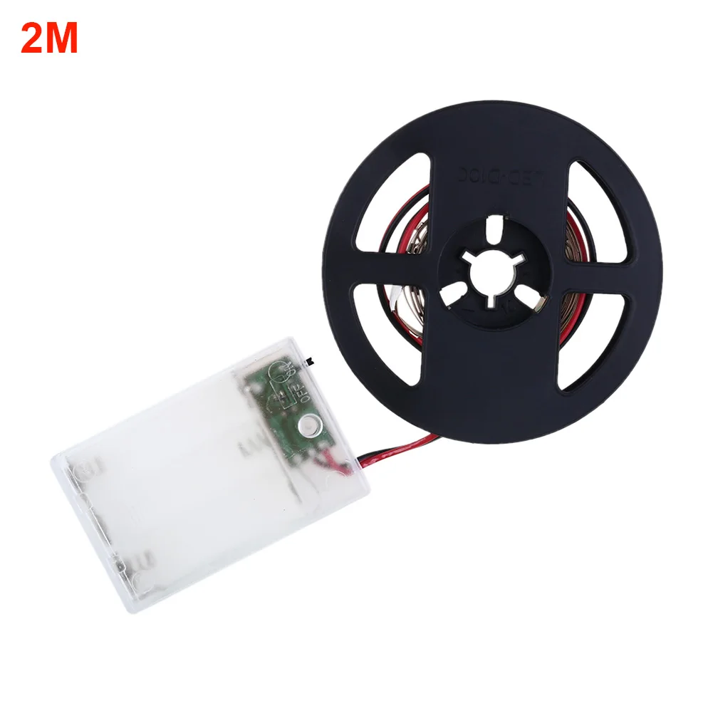 

1m 2m Practical Self Adhesive Led Battery Powered DIY Home Cabinet Light Strip Decorative Bar Bedroom Safe Energy Saving