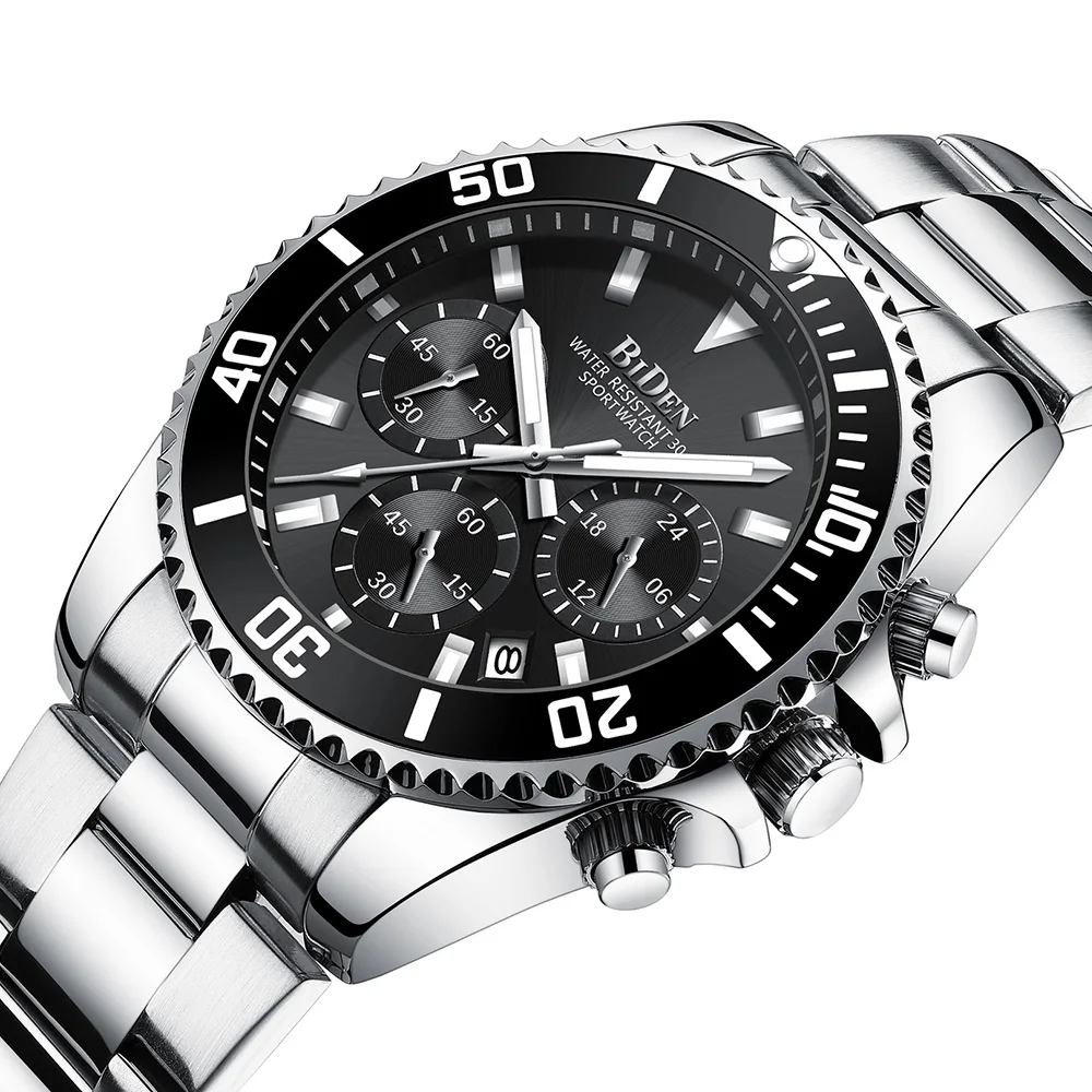 Повседневные спортивные часы для мужчин Топ бренд класса люкс Военная нержавеющая сталь Rolexable наручные часы Мужские часы модные часы с хронографом