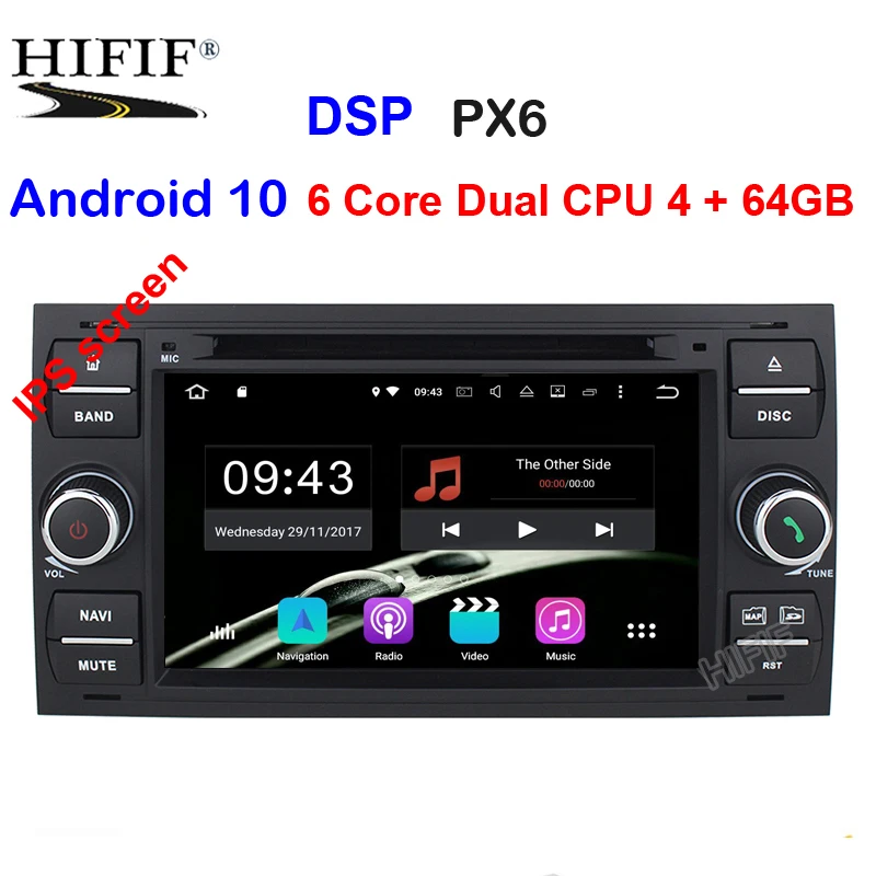 Автомобильный мультимедийный проигрыватель IPS Android 10 GPS Авторадио 2 Din 7 дюймов для