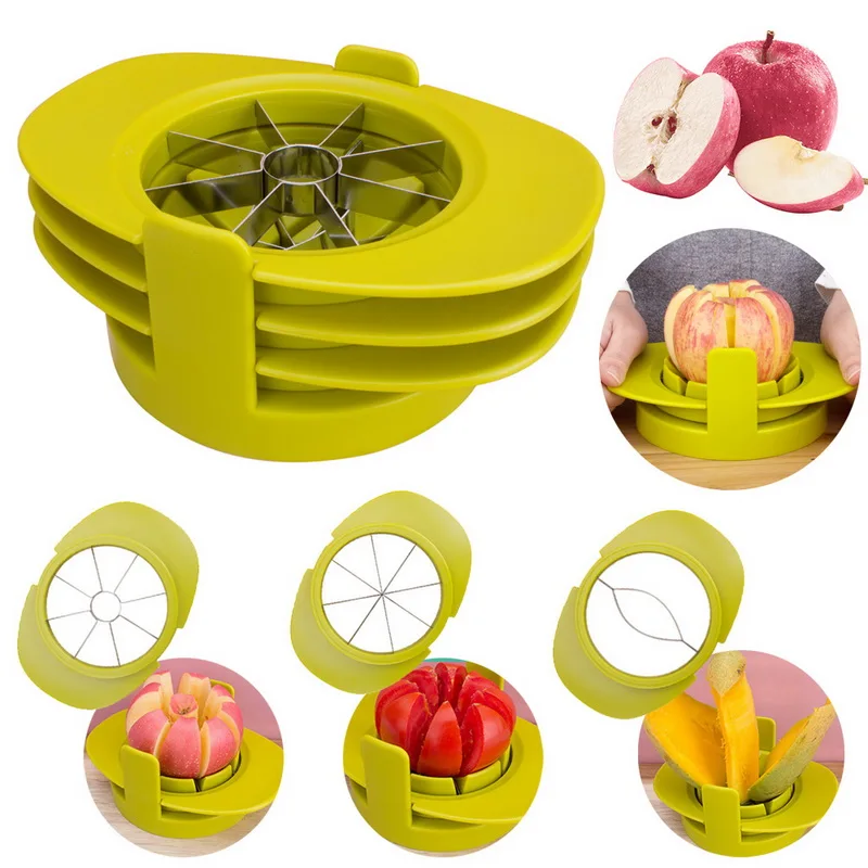 

4 In 1 Slicer Corer Cutter Kitchen Gadgets Stainless Steel Vegetable Slicer Pear Slicer Orange Cutter Kitchen Tools