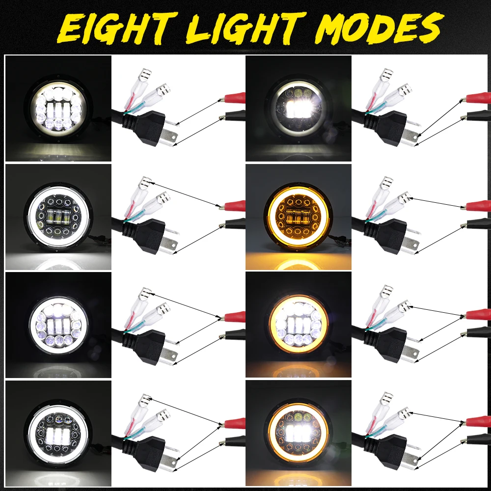 CO LIGHT – phare LED 7 pouces 180W 6D, feux de conduite Hi/Lo, DRL, ambre  blanc, 12V, pour Hummer Lada Niva - AliExpress