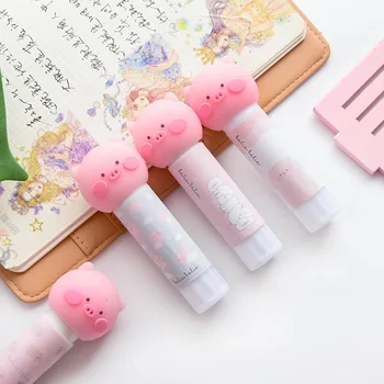 

Cute Pig Shape Solid Glue Stick Strong Adhesives Glue Stick for Student Stationery Solid Glue High Viscosity School Supplies