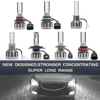 

2Pcs Car Light H1/H3/H4/H7/H11/9005/9006 72W 8000LM 6000K Fog Light Car LED Headlight Kit IP67 Waterproof Fit for Car Motorcycle