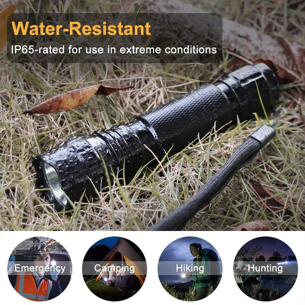 ANEKIM AE501B CREE XPL V6 тактический фонарь 2000 люмен светодиодный фонарик наружный охотничий фонарик 18650 фонарик