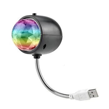 

4W Mini Magic Ball Disco Party Bulb Rotating 2 in 1 RGB Colored USB LED Stage Light with Book Reading Light For Party DJ KTV Bar