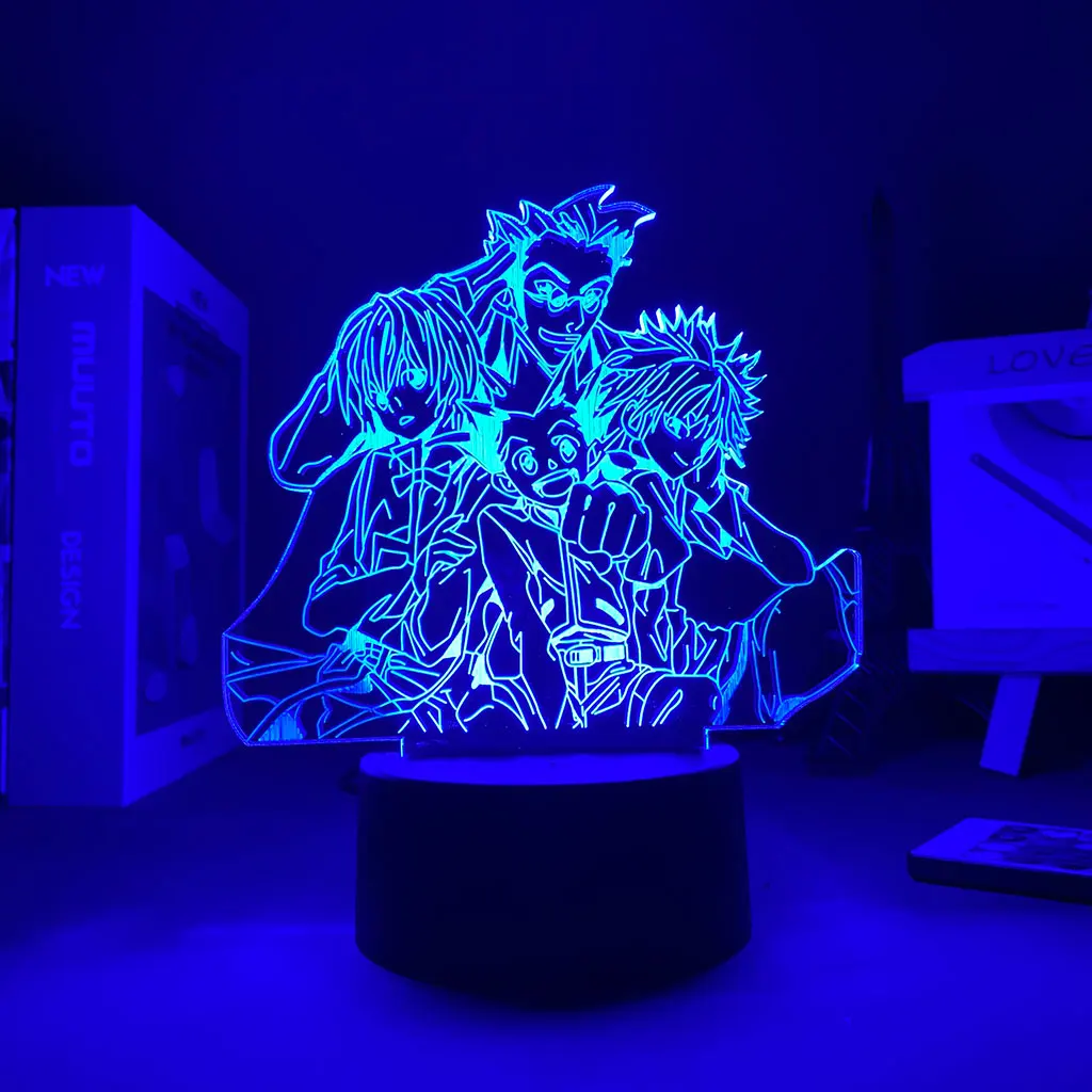 

Manga HXH 3D Lamp Led Panel Lights Hunter X Hunter Valentines Day Gift Holiday Lighting Motion Sensor Light Light Led