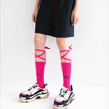 Womail, хлопковые женские носки, 1 пара, надписи, бретели, носки без пятки, женские носки до середины икры, длинные зимние носки