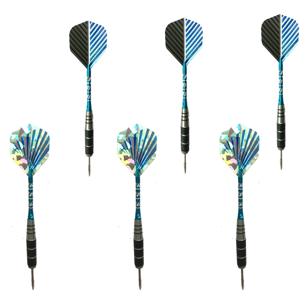 6Pcs Anti-dropping Stainless Steel Tip Darts Carved Dart Shaft Aluminium Flight | Спорт и развлечения