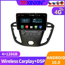 Radio con GPS para coche, reproductor Multimedia con Android 10, 128G, grabadora de vídeo, accesorios, DVD, 2DIN, para Ford Transit Custom 2016