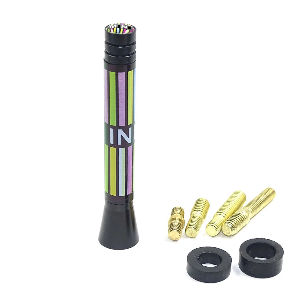 Color bar Для Mini Cooper S JCW R55 R56 R57 R60 F55 F56 Clubman Countryman Union Jack Автомобильная радио антенна fm антенна Antena аксессуары - Название цвета: Color bar