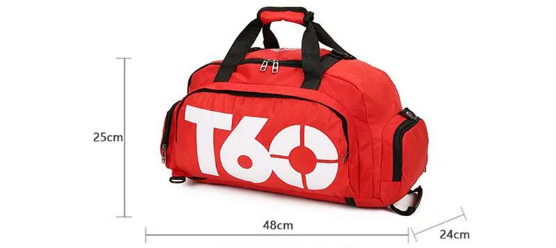 New Sport Gym Bag Men Women Outdoor Waterproof Backpack Separate Space For Shoes Handle Bag