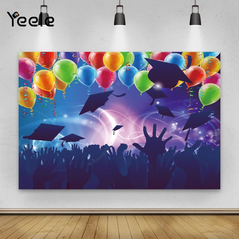 

Yeele Backdrop Props Happy Graduation Balloon Carnival Party Decor Background Photozone Photography For Photo Shoot Customized