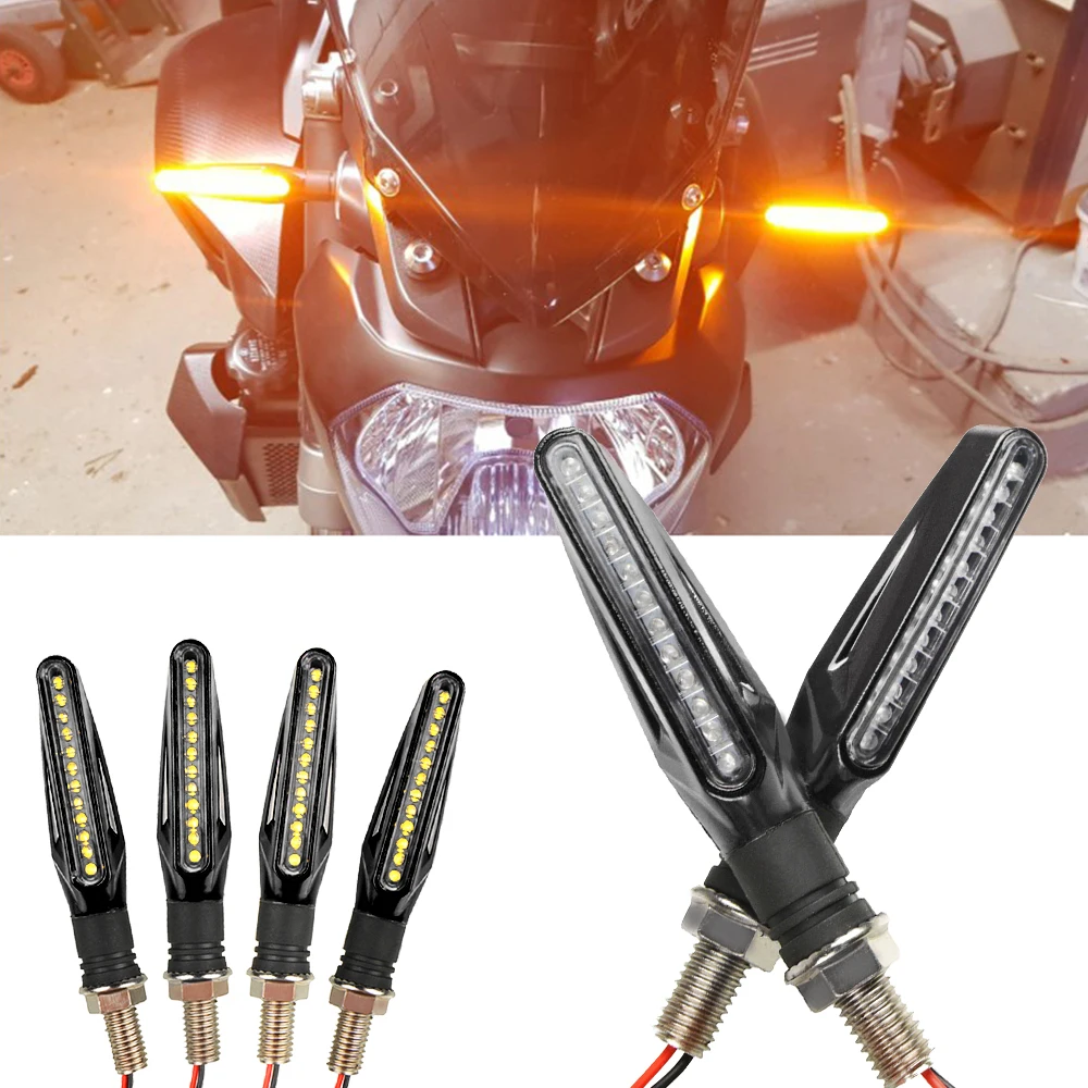 Аксессуары для мотоциклов светодиодный светильник из пластика 38 в, указатели поворота, желтый светильник для YAMAHA MT07 MT09 MT10 FJR1300