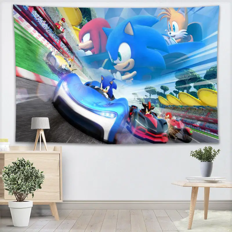 15 Sonic The Hedgehog гобелен настенный Декор для домашней вечеринки на день рождения украшения тканевые гобелены палатка туристический спальный коврик - Цвет: 15