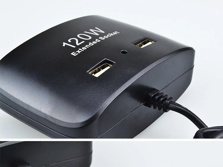 

1x Car Cigarette Lighter Socket Splitter Charger USB LED Light Switch Accessory