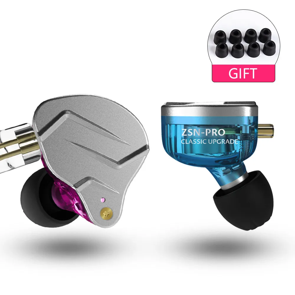 Online AK KZ ZSN Pro 1BA + 1DD Hybrid In Ohr Kopfhörer HIFI DJ Monitor Laufen Sport Kopfhörer Kopfhörer Ohrhörer ZS10 pro ZST ZS6 AS10 ZSX