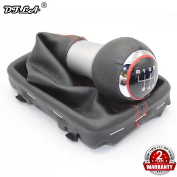 

For Audi A3 S3 2000 2001 2002 2003 Car-styling New 6 Speed Car Stick Gear Shift Knob With Leather Boot Red Line