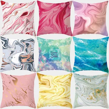 

Rose Gold Cushion Cover 45x45 Pillow Covers Decorative Sofa Cases Polyester 18x18 Throw Pillows Swirl Pillowcases
