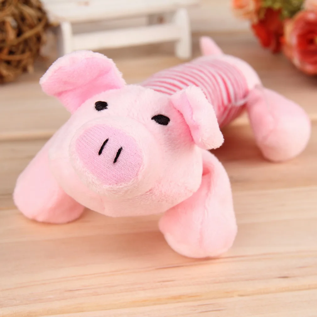 Новые игрушки для собак жевательная игрушка-пищалка для щенков скрипучий плюшевый звук утка свинья и слон игрушки 3 вида конструкций дропшиппинг