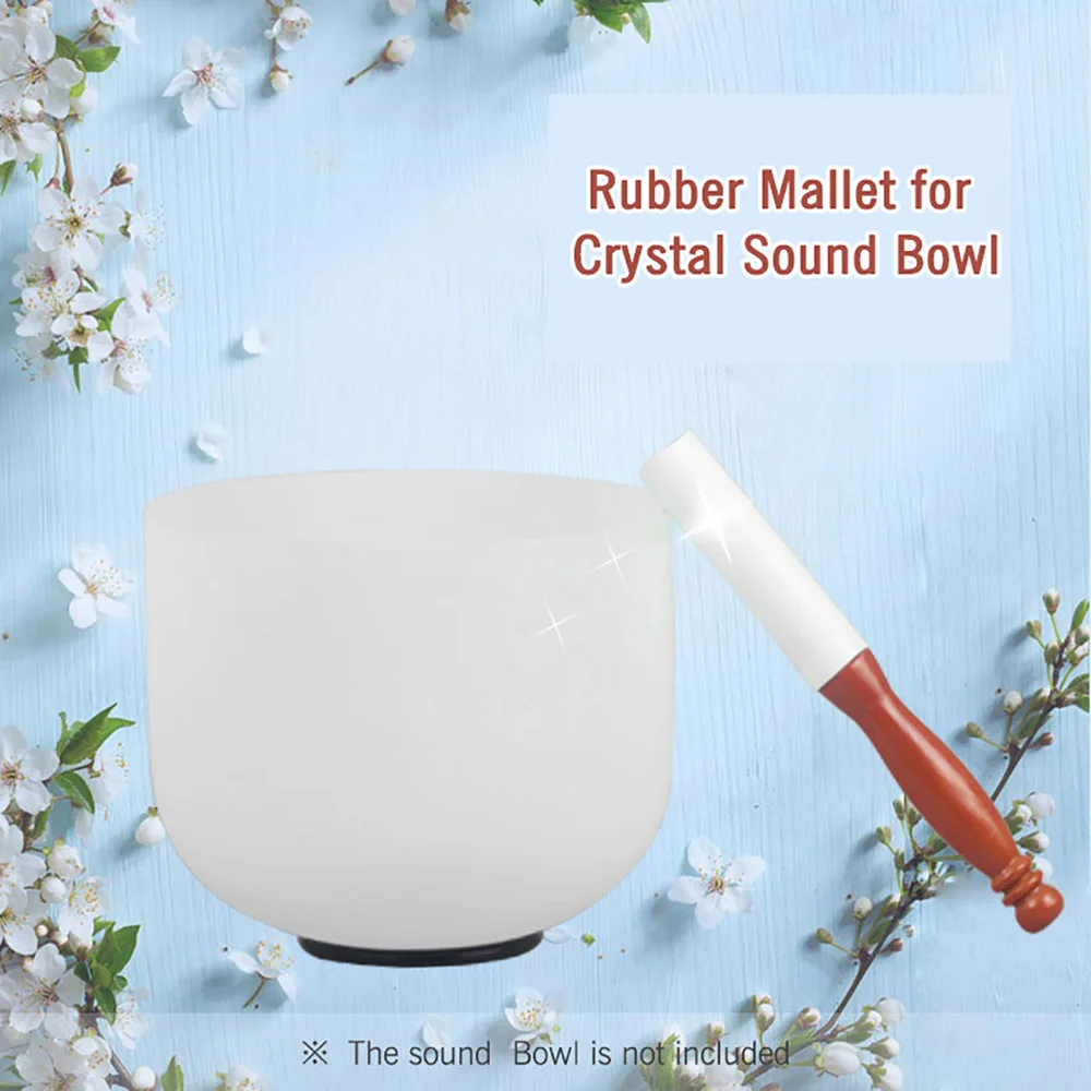 

Rubber Mallet Stick Beater for Crystal Singing Bowl Professional Sound Bowl Striker with Rubber Ring Meditation Bowl Accessory