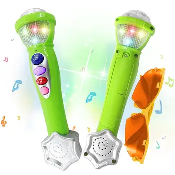 

Glasses Microphone Toy Musical Instrument Music Handheld Karaoke Singing Mic Fun Children Interactive Toy Birthday Gift for Kids