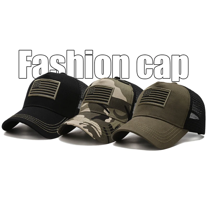 HSSEE Official Genuine Summer Men's Cap Breathable Mesh Adjustable Outdoor Sports Hat Running Fishing Caps Tactical_voghion.com