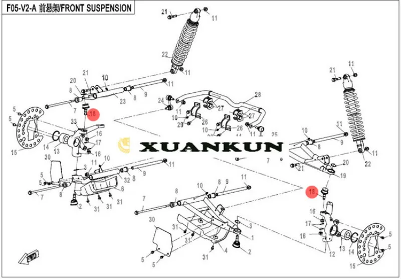 CFMOTO Z5/Z6/Z8/U5/U8 King Pin комбинация/передняя подвеска шаровая Головка пляжные аксессуары для мотоциклов 9030-050600