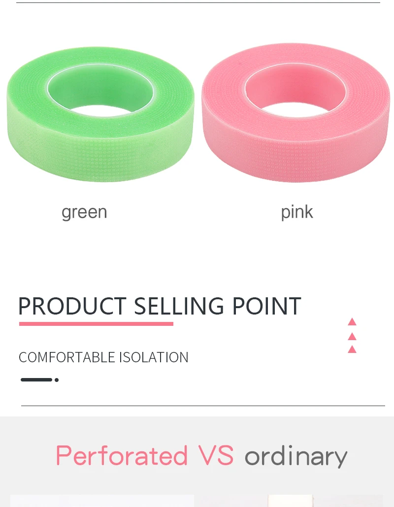 Description Picture 5 of item1 Pc Eyelash Extension Lint Free Eye Pads Pink Green Pe Tape Under Eye Pads Paper for False Eyelash Patch Women Make Up Tools